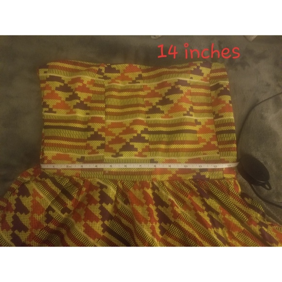 Custom made African strapless dress - Picture 6 of 8